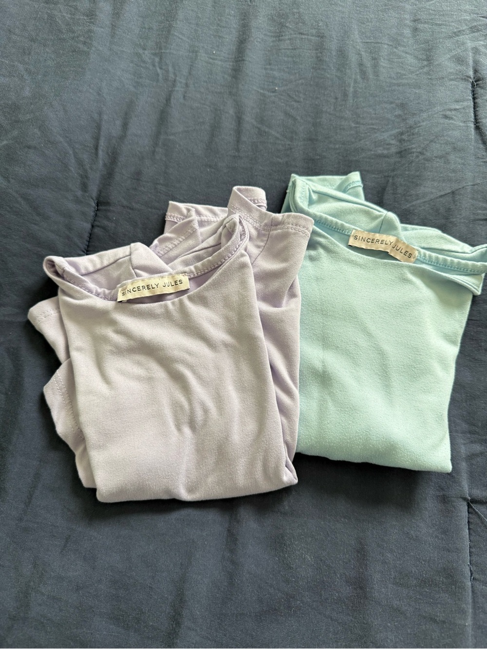 Sincerely Jules Pastel Baby Tee Bundle - Lavender & Light Blue